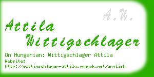 attila wittigschlager business card